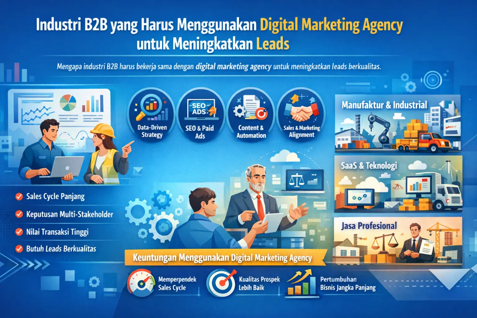 Industri B2B yang Harus Menggunakan Digital Marketing Agency untuk Meningkatkan Leads